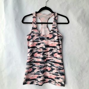 Lululemon Pink/Grey Camo Cool Racerback Sz 6 EUC